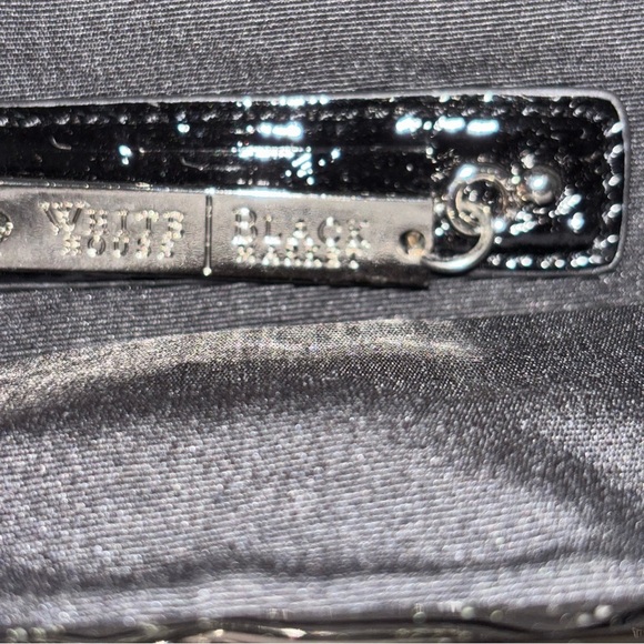 White House Black Market (WHBM) Black Suede Clutch w/Removeable Wristlet - Picture 3 of 6